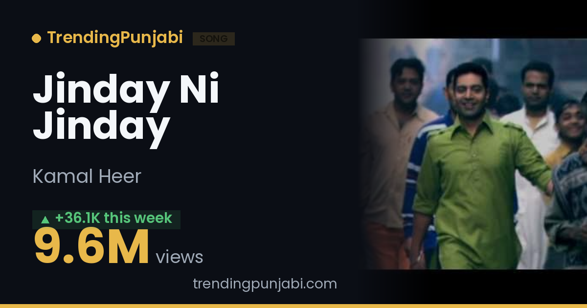 Jinday Ni Jinday by Kamal Heer - Lyrics, Rating & Stats | TrendingPunjabi