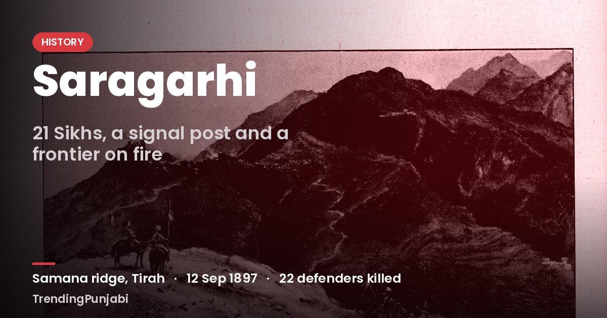 Saragarhi 1897: The 21 Sikhs, the Signal Post and the Hills That Rose