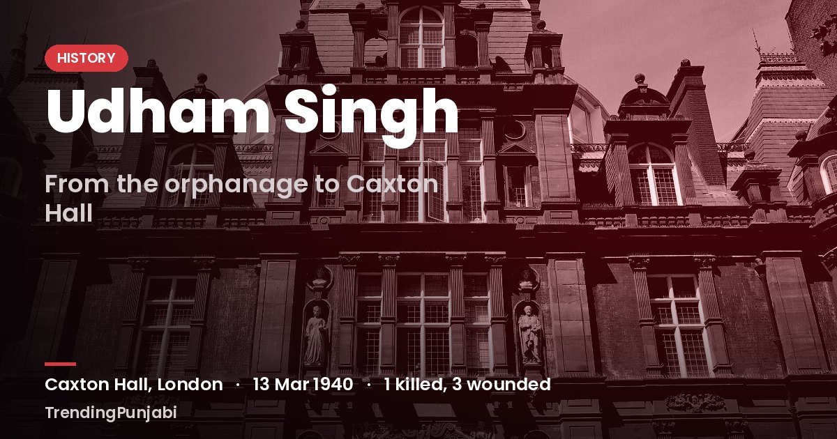 Udham Singh: The Orphan From Sunam, Six Shots at Caxton Hall and the Name Ram Mohammad Singh Azad
